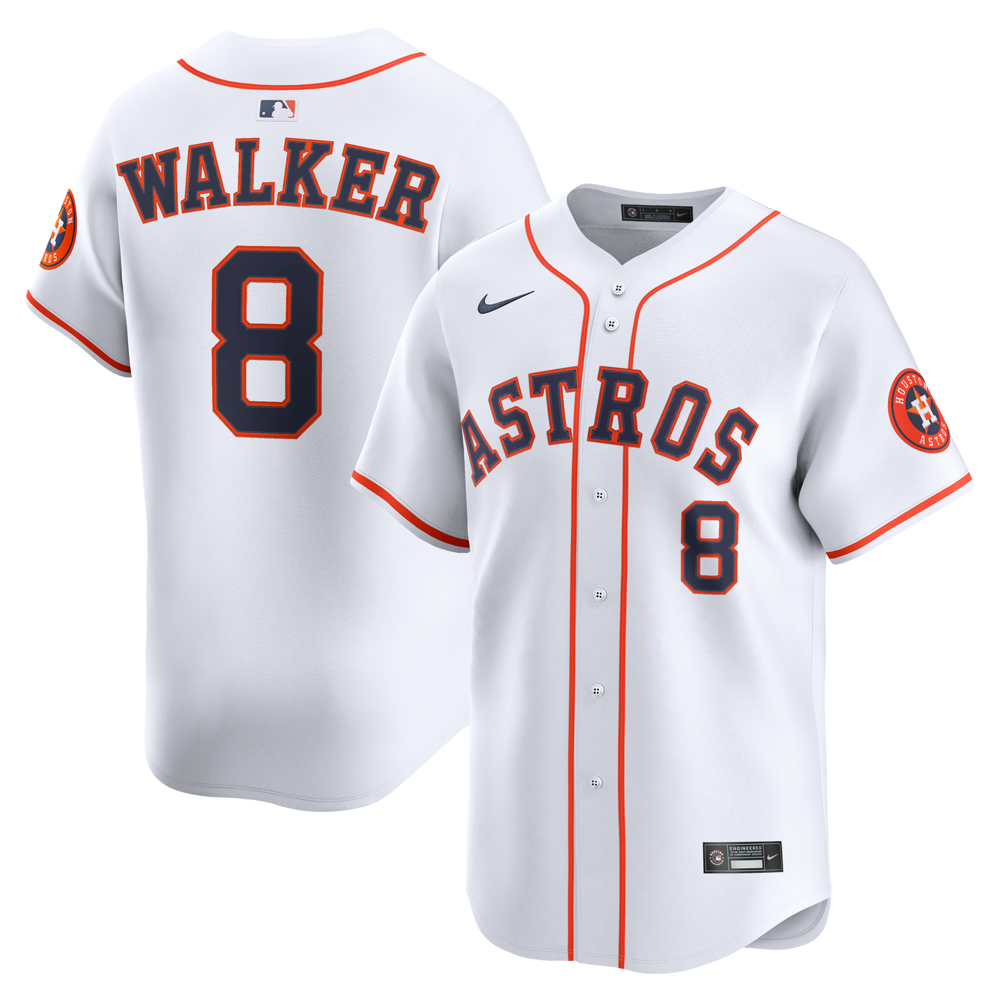 Christian Walker Houston Astros Home Limited Player Jersey - White | Stitched Baseball Jersey TJS1546