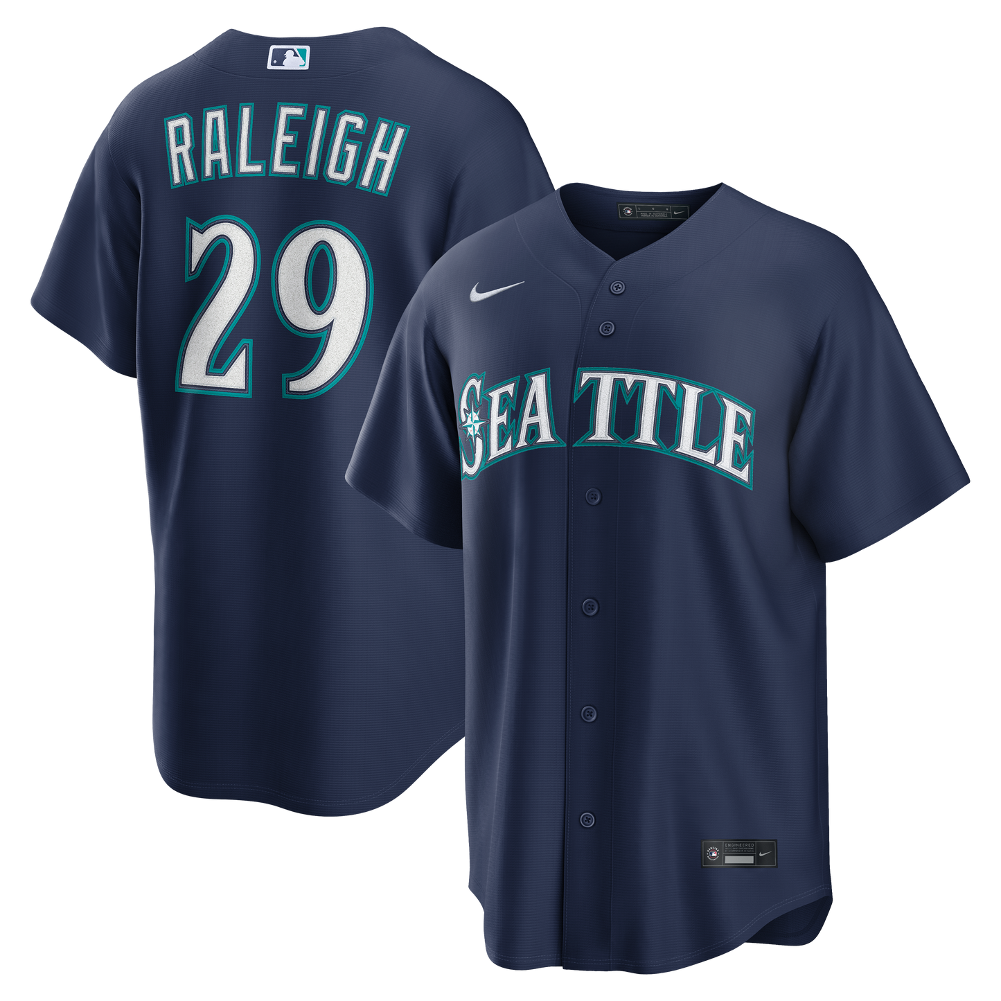 Cal Raleigh Seattle Mariners Road Replica Jersey - Navy | Stitched Baseball Jersey TJS1348