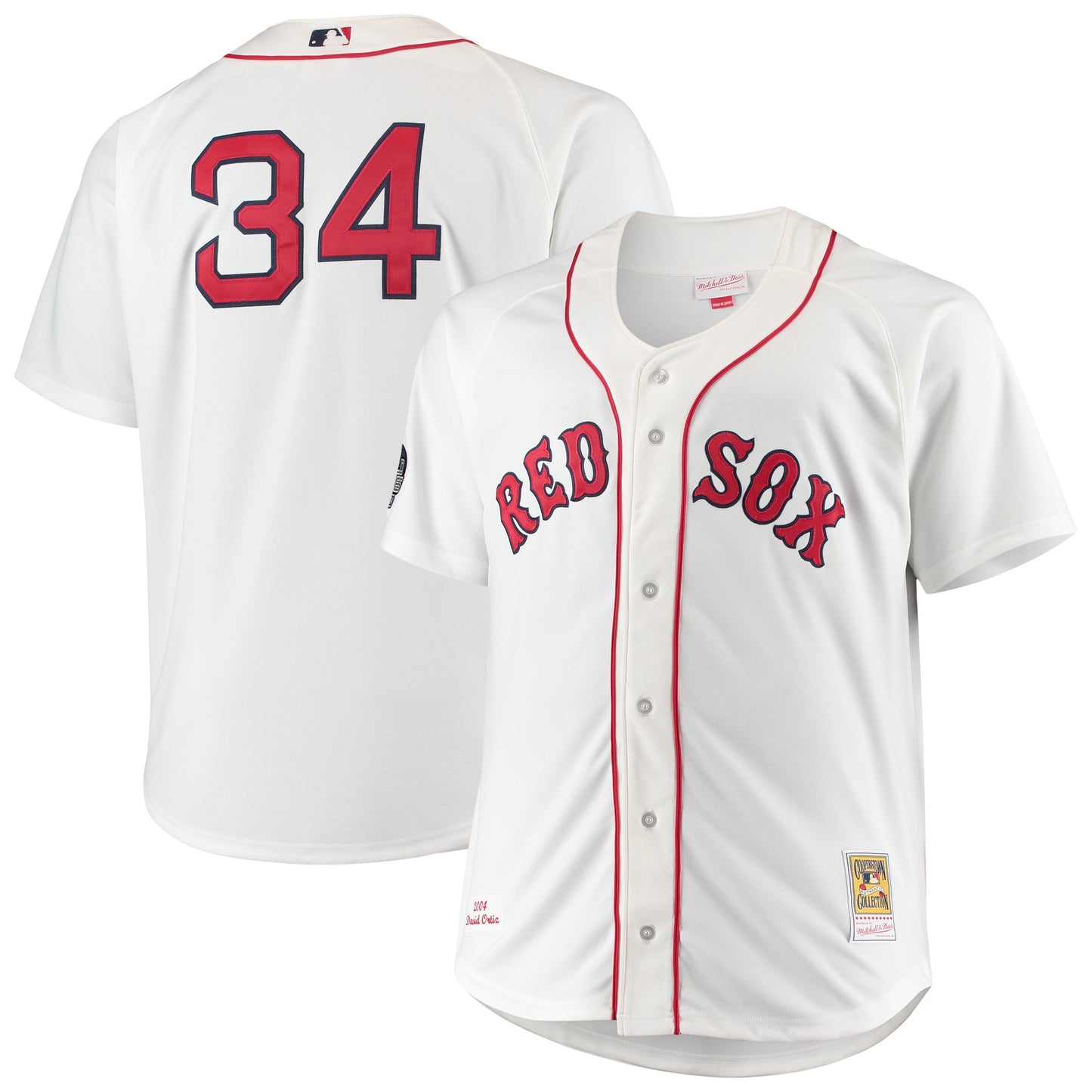 David Ortiz Boston Red Sox M & N Big & Tall Home Player Jersey - White | Stitched Baseball Jersey TJS1700