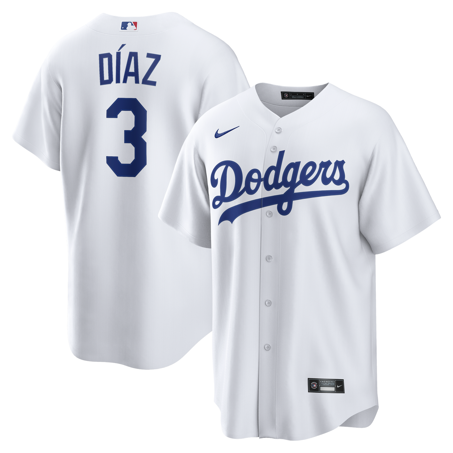 Edwin D�az Los Angeles Dodgers Home Replica Jersey - White | Stitched Baseball Jersey TJS1608