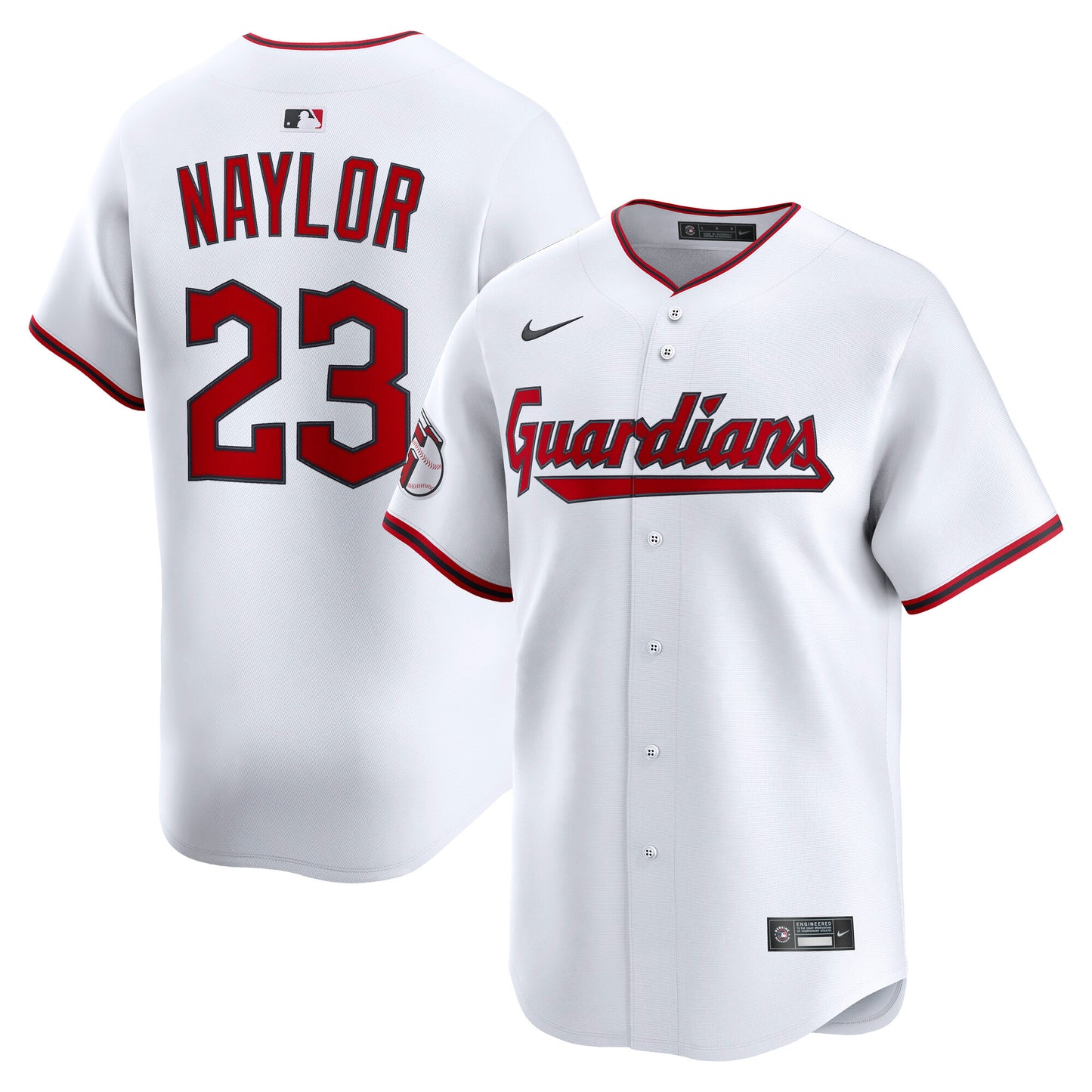 Bo Naylor Cleveland Guardians Home Limited Player Jersey - White | Stitched Baseball Jersey TJS1726
