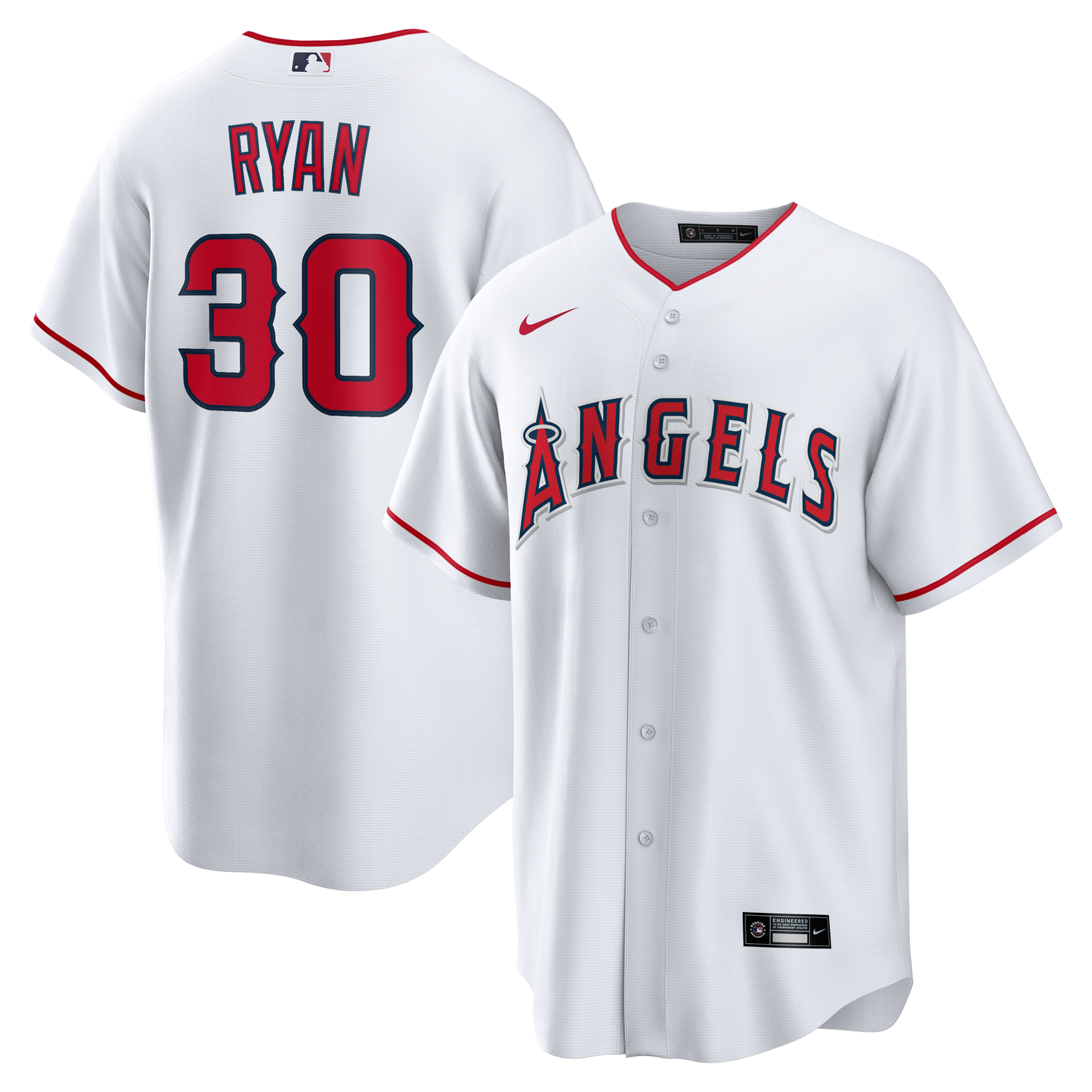Nolan Ryan Los Angeles Angels Home Retired Player Replica Jersey - White | Stitched Baseball Jersey TJS1607