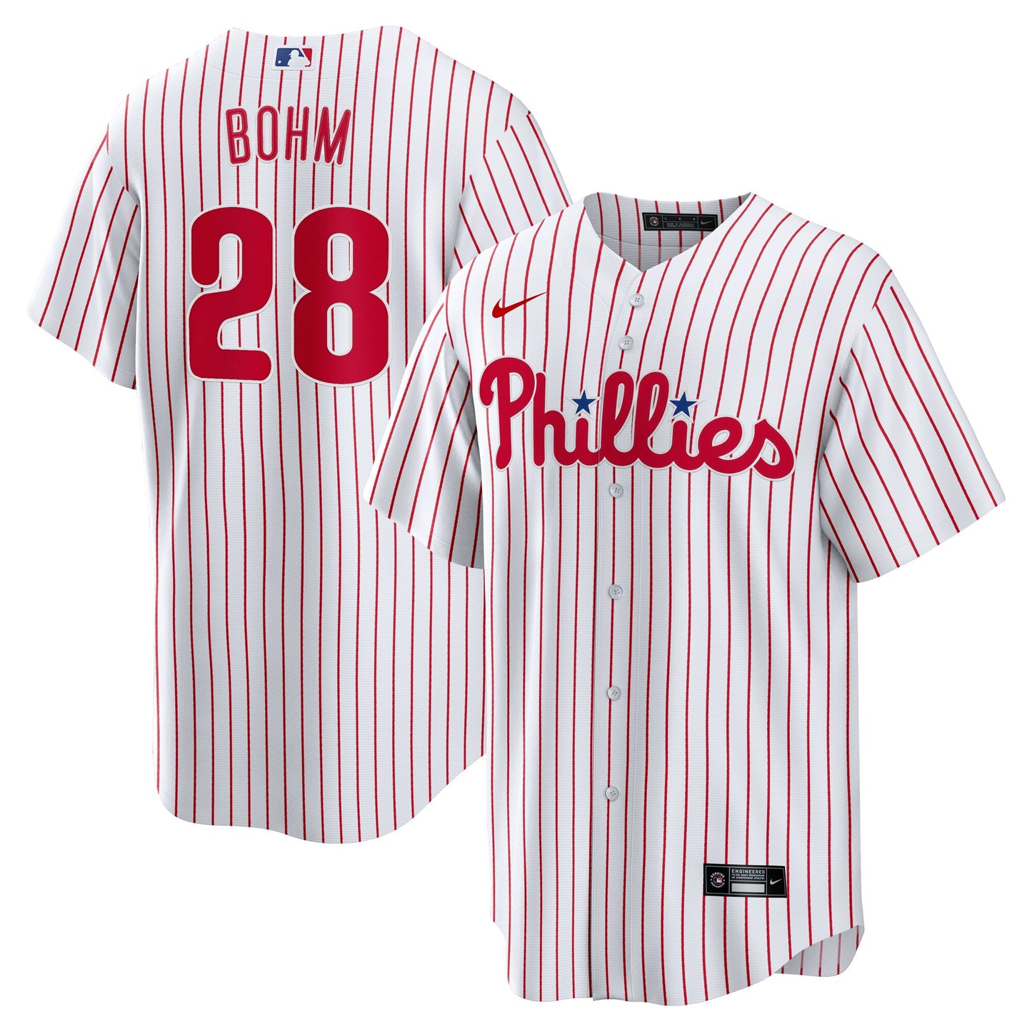 Alec Bohm Philadelphia Phillies Home Replica Jersey - White | Stitched Baseball Jersey TJS1663