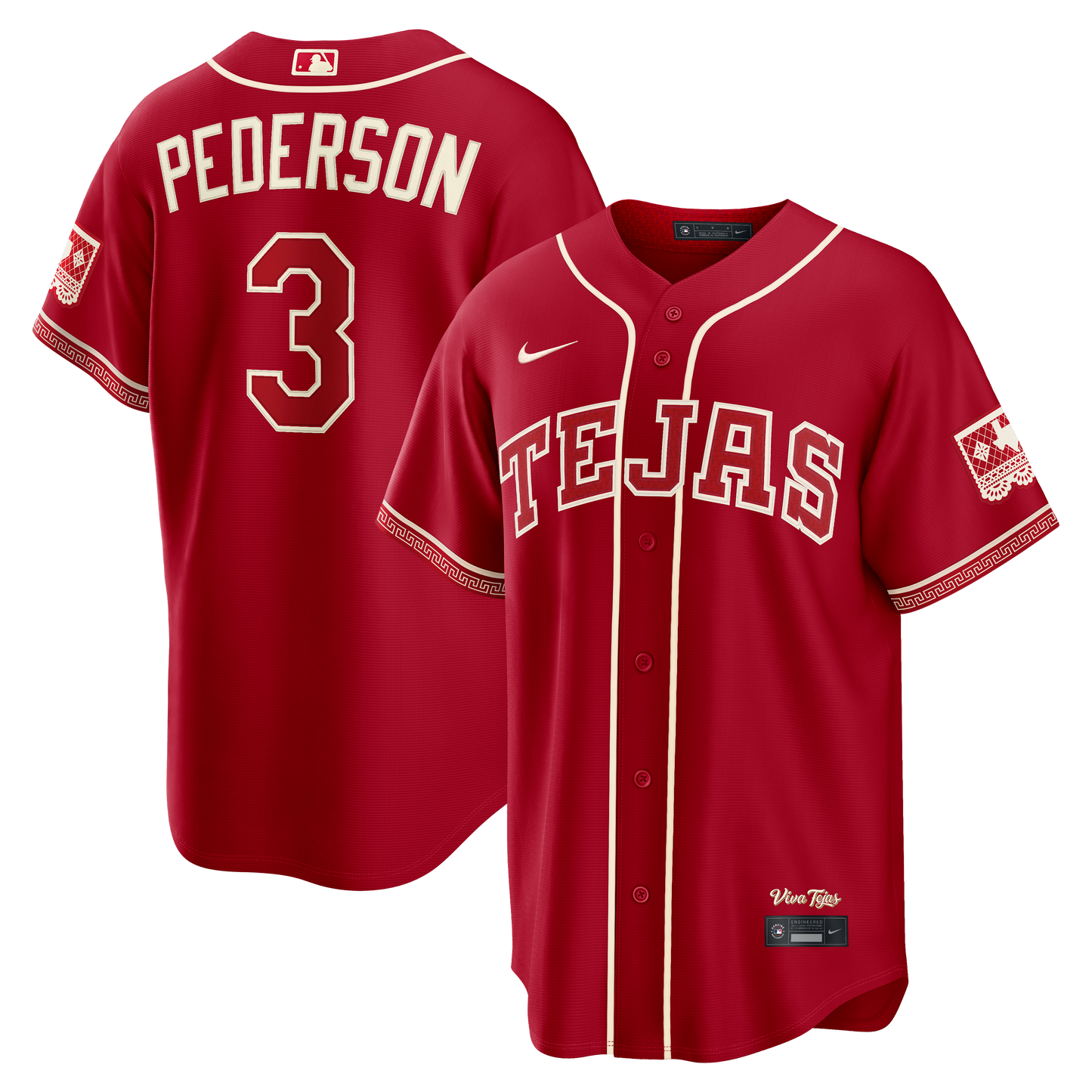 Joc Pederson Texas Rangers 2026 City Connect Stadium Jersey - Red | Stitched Baseball Jersey TJS1619