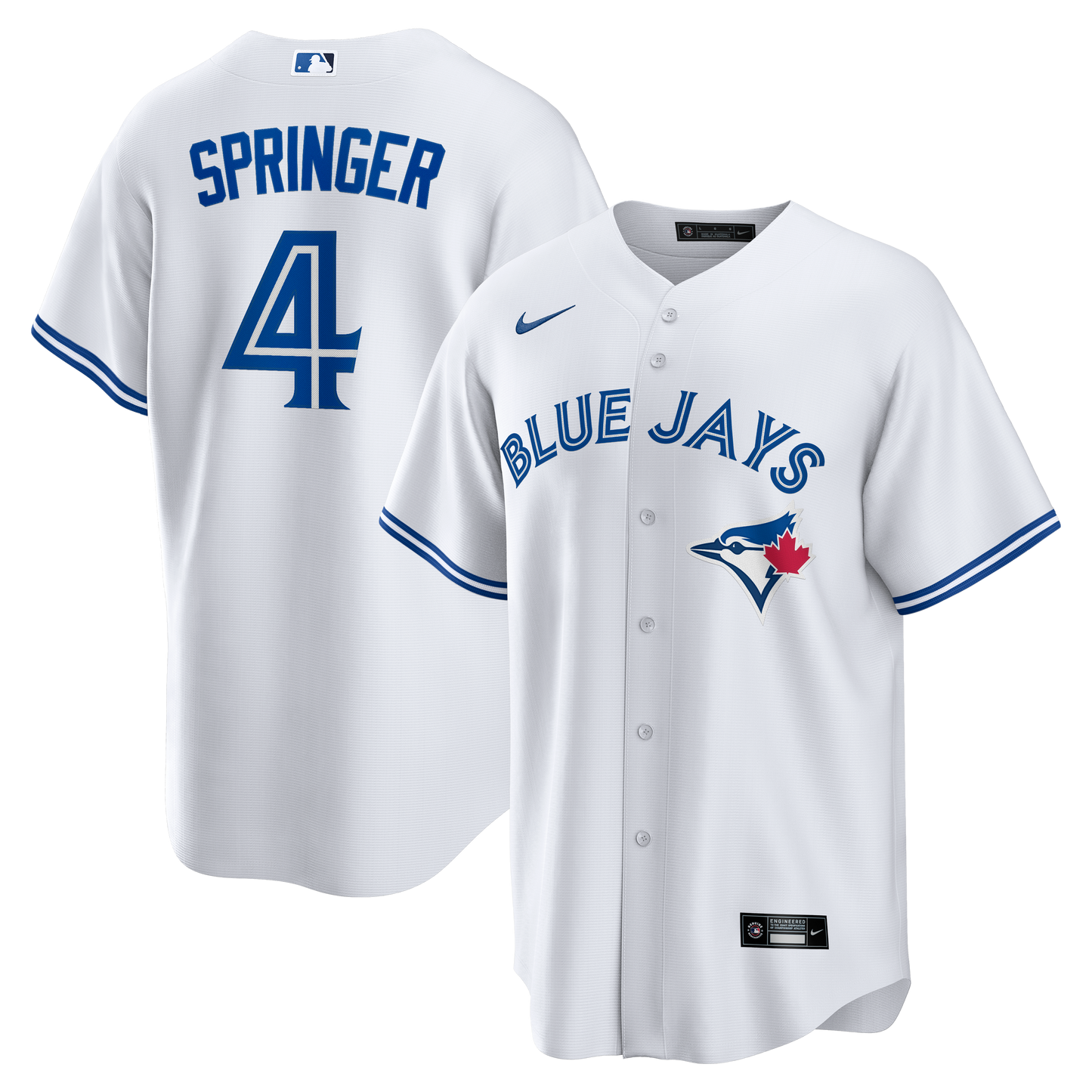 George Springer Toronto Blue Jays Home Replica Jersey - White | Stitched Baseball Jersey TJS0058