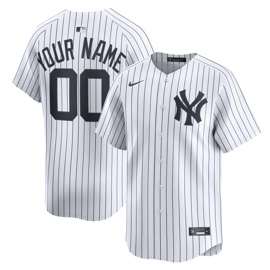 New York Yankees Home Limited Custom Jersey - White | Stitched Baseball Jersey TJS0046