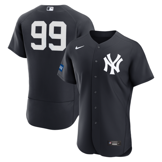 Aaron Judge New York Yankees Alternate Sponsor Patch Jersey - Navy | Stitched Baseball Jersey TJS0141