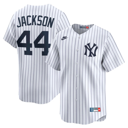 Reggie Jackson New York Yankees Throwback Cooperstown Collection Limited Jersey - White | Stitched Baseball Jersey TJS0139