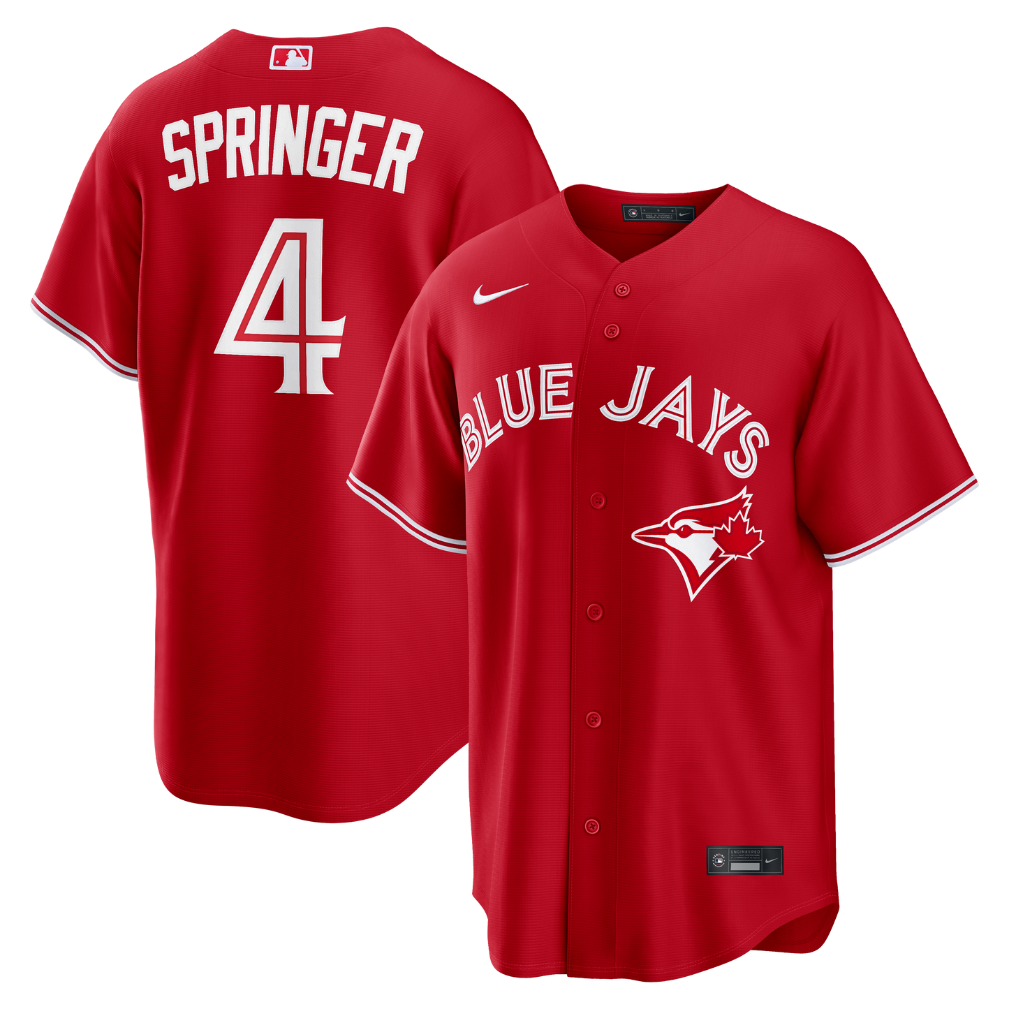 George Springer Toronto Blue Jays Canada Day Replica Jersey - Red | Stitched Baseball Jersey TJS0102
