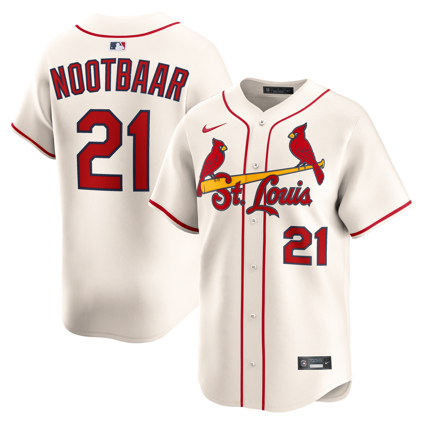 Lars Nootbaar St. Louis Cardinals Alternate 2 Limited Jersey - Cream | Stitched Baseball Jersey TJS0119