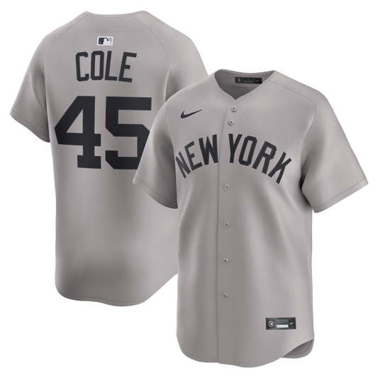 Gerrit Cole New York Yankees Road Limited Player Jersey - Gray | Stitched Baseball Jersey TJS0266