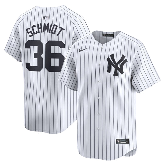 Clarke Schmidt New York Yankees Home Limited Player Jersey - White | Stitched Baseball Jersey TJS0140