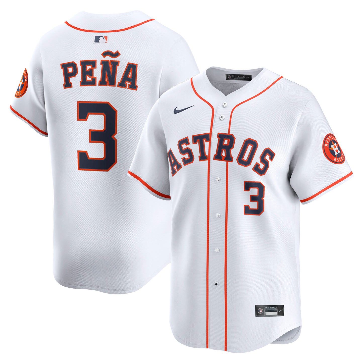 Jeremy Pe�a Houston Astros Home Limited Player Jersey - White | Stitched Baseball Jersey TJS0186