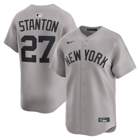 Giancarlo Stanton New York Yankees Road Limited Jersey - Gray | Stitched Baseball Jersey TJS0192