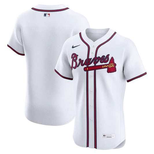 Atlanta Braves Home Elite Jersey - White | Stitched Baseball Jersey TJS0153