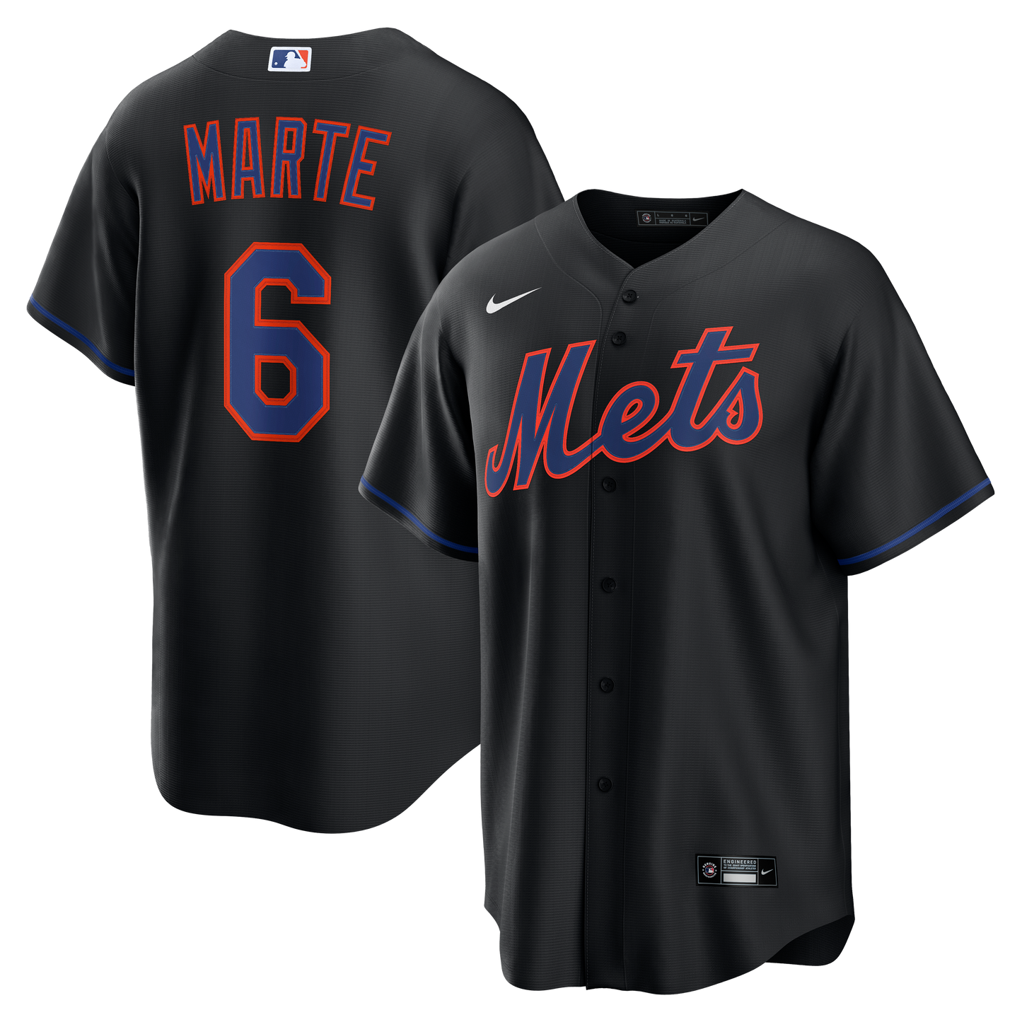 Starling Marte New York Mets Alternate Replica Jersey - Black | Stitched Baseball Jersey TJS0191