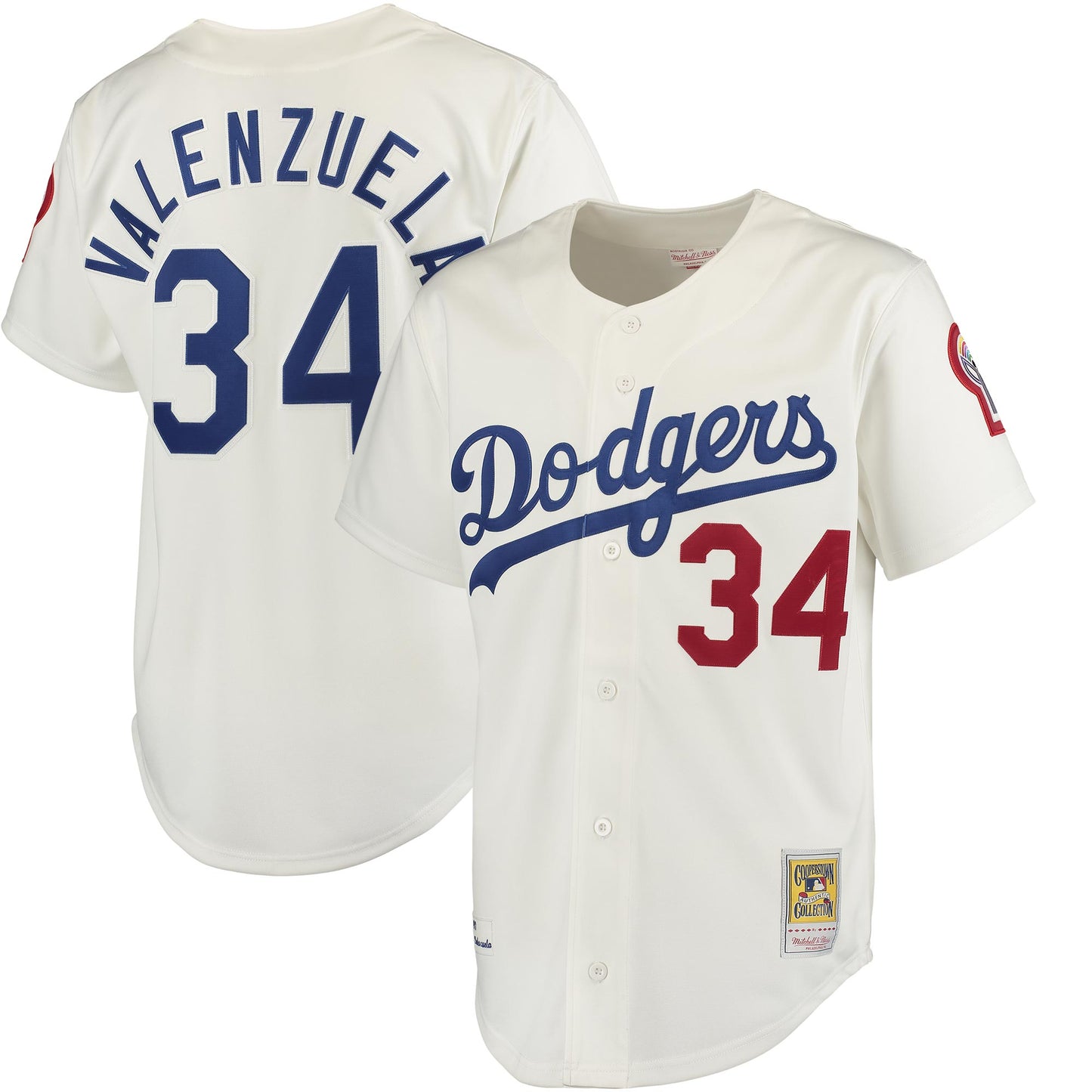 Fernando Valenzuela Los Angeles Dodgers M & N Jersey - White | Stitched Baseball Jersey TJS0175