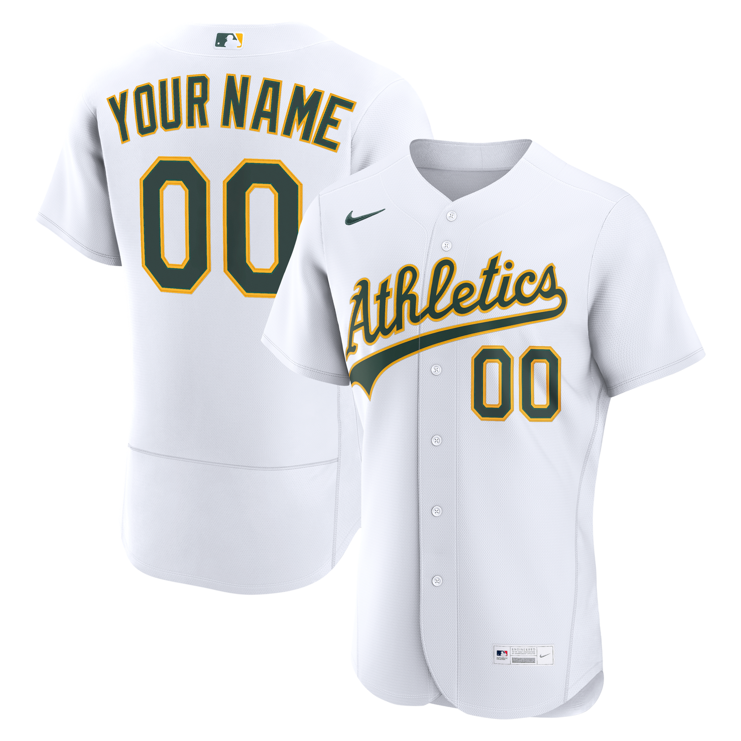 Athletics Home Custom Jersey - White | Stitched Baseball Jersey TJS0229