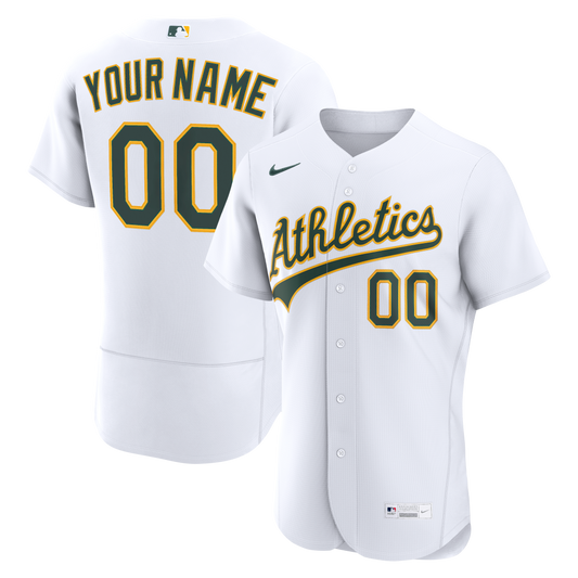 Athletics Home Custom Jersey - White | Stitched Baseball Jersey TJS0229