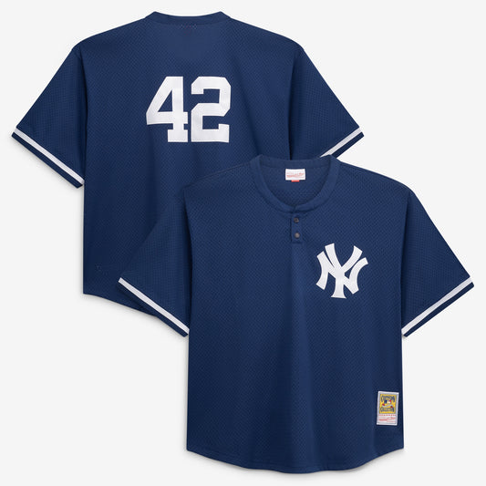Mariano Rivera New York Yankees M & N Cooperstown Collection Big & Tall Mesh Batting Practice Jersey - Navy | Stitched Baseball Jersey TJS0317