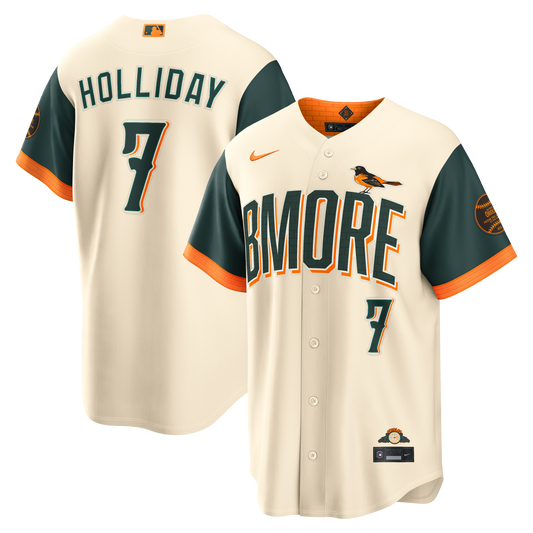 Jackson Holliday Baltimore Orioles 2026 City Connect Stadium Jersey - Cream | Stitched Baseball Jersey TJS0479