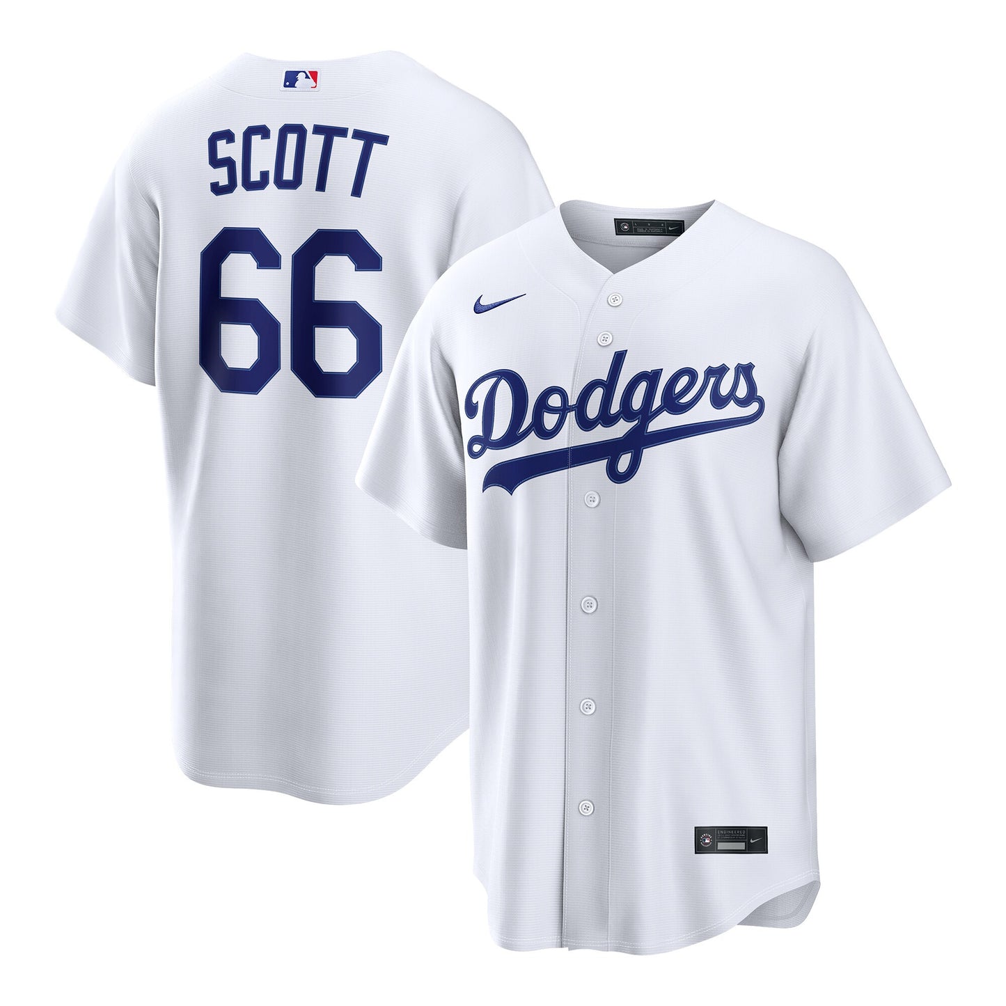 Tanner Scott Los Angeles Dodgers Home Replica Jersey - White | Stitched Baseball Jersey TJS0329