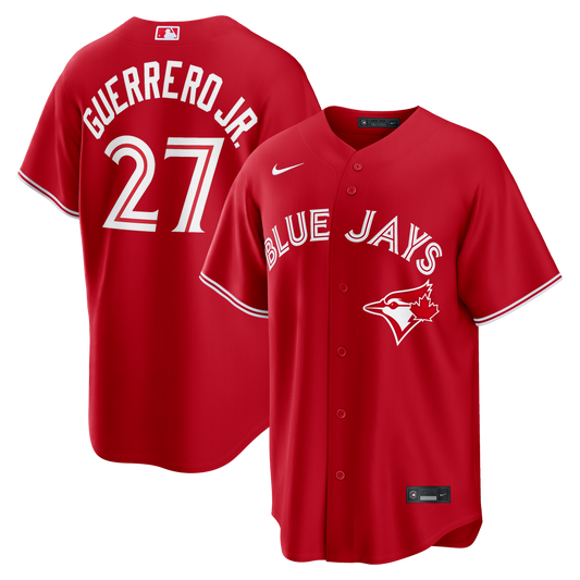Vladimir Guerrero Jr. Toronto Blue Jays Canada Day Replica Jersey - Red | Stitched Baseball Jersey TJS0322