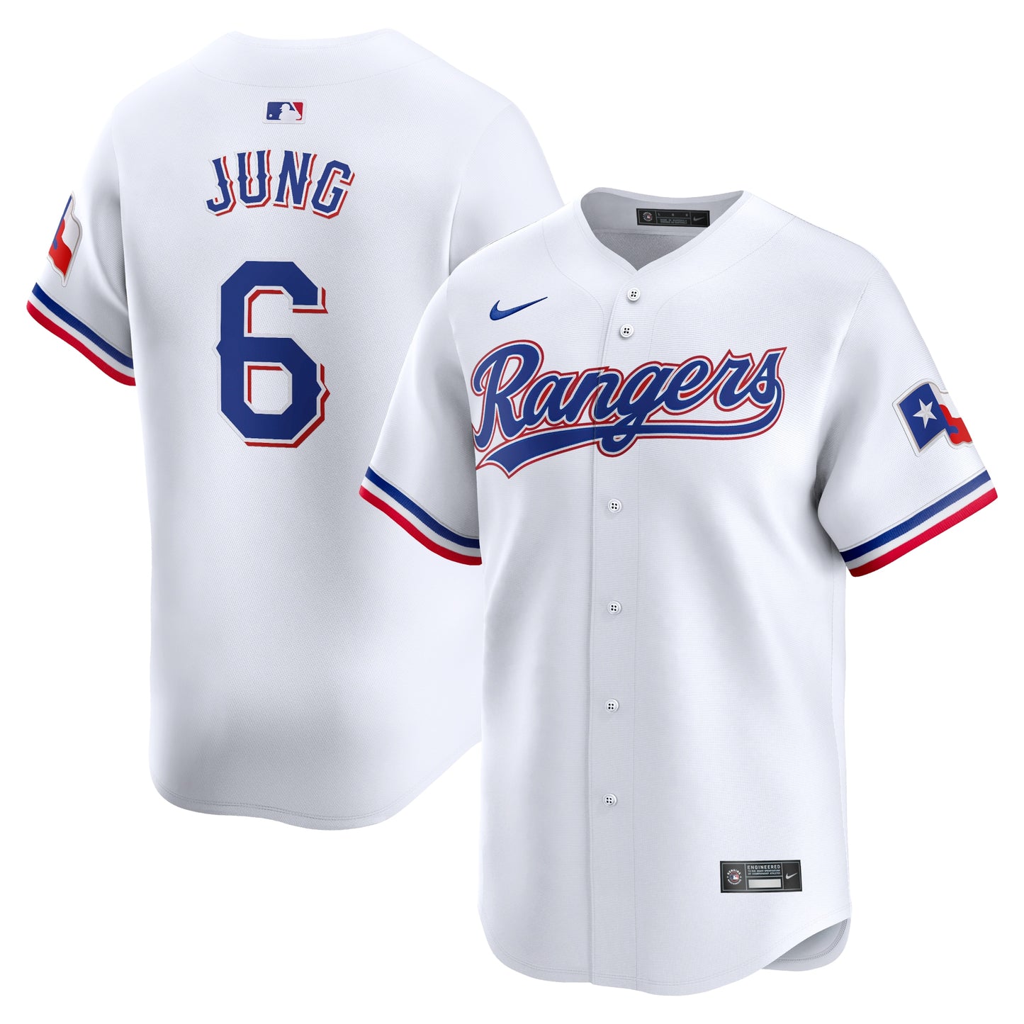 Josh Jung Texas Rangers Home Limited Player Jersey - White | Stitched Baseball Jersey TJS0469