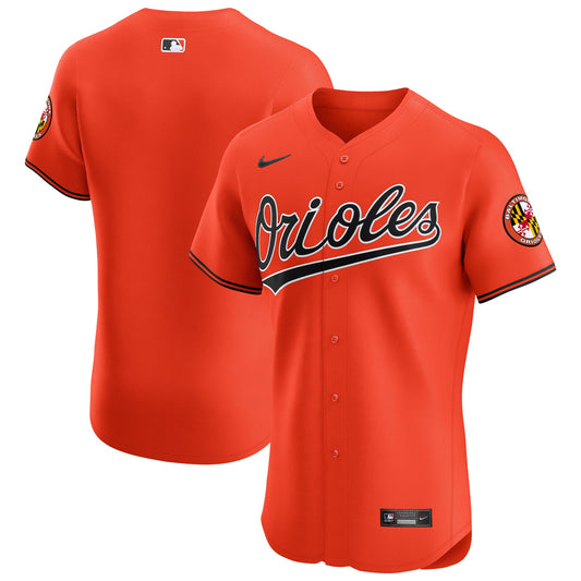 Baltimore Orioles Alternate Vapor Premier Elite Patch Jersey - Orange | Stitched Baseball Jersey TJS0320
