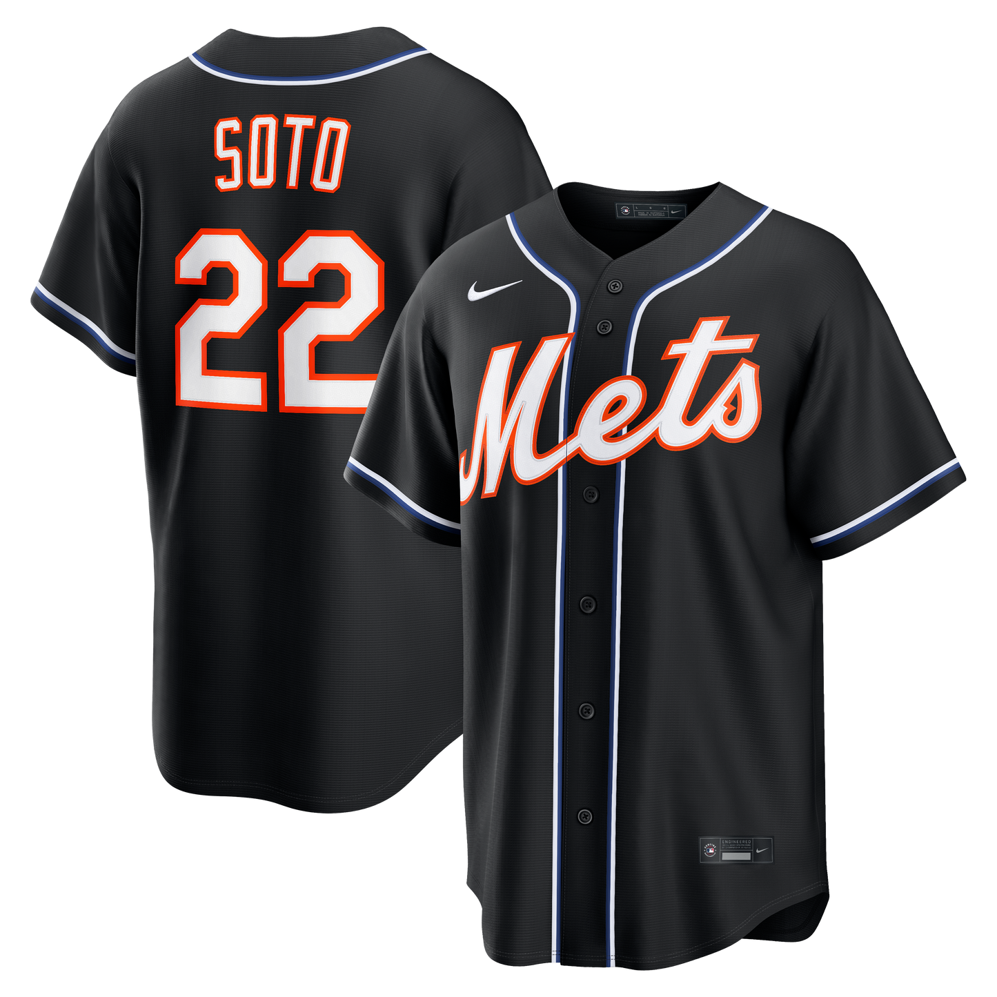 Juan Soto New York Mets Fashion Replica Black Out Jersey | Stitched Baseball Jersey TJS0437