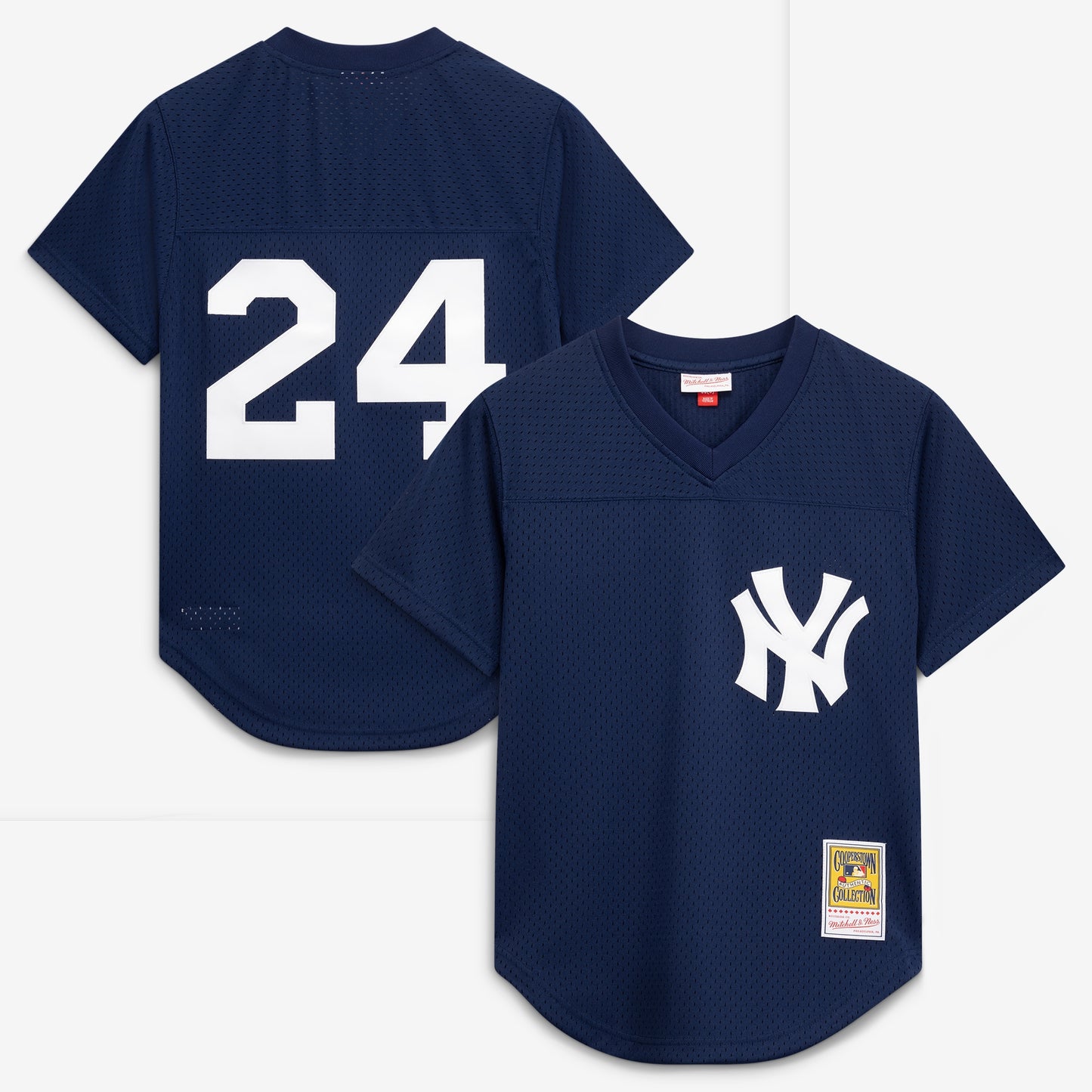 Rickey Henderson New York Yankees M & N Cooperstown Collection Mesh Batting Practice Button-Up Jersey - Navy | Stitched Baseball Jersey TJS0370