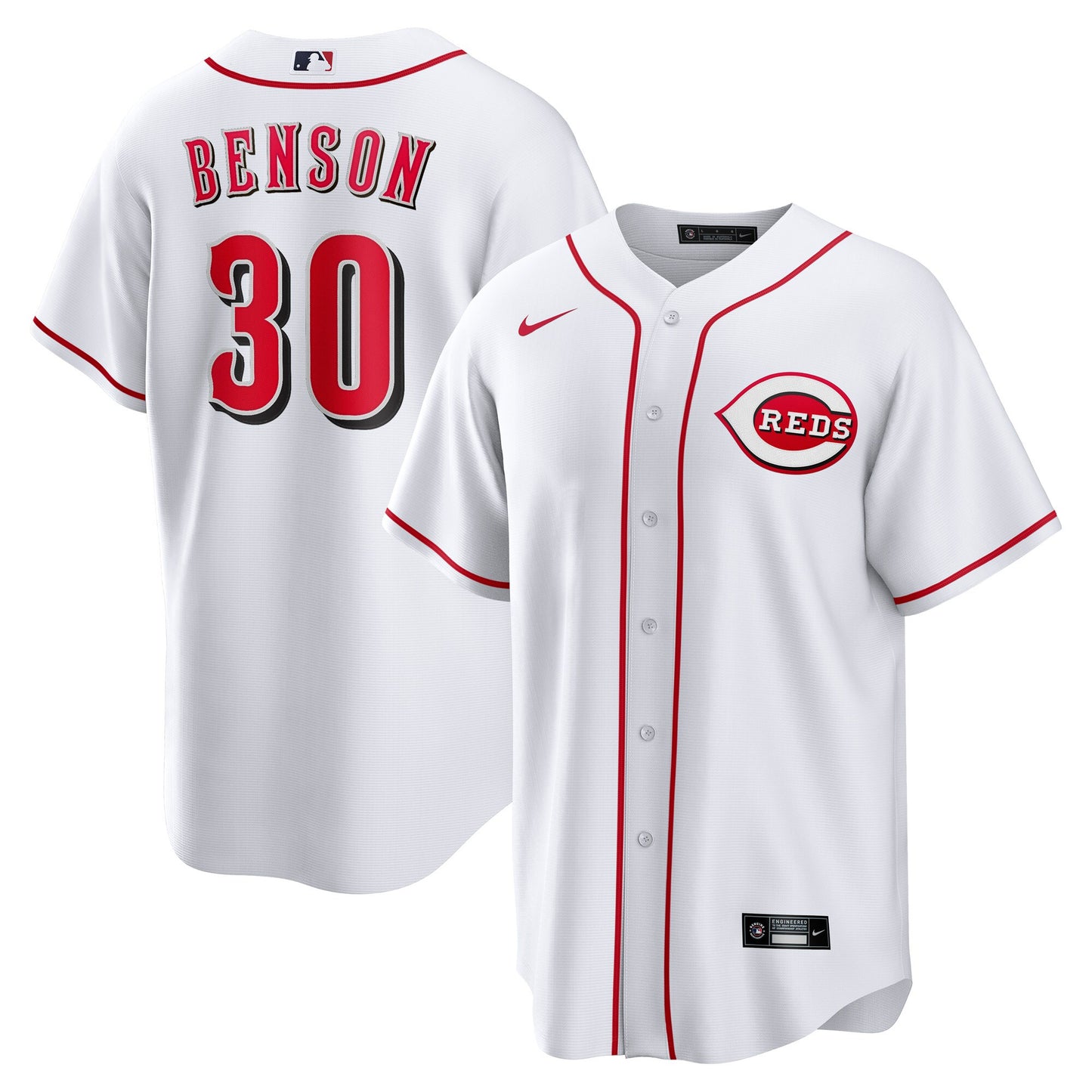 Will Benson Cincinnati Reds Home Replica Jersey - White | Stitched Baseball Jersey TJS0490