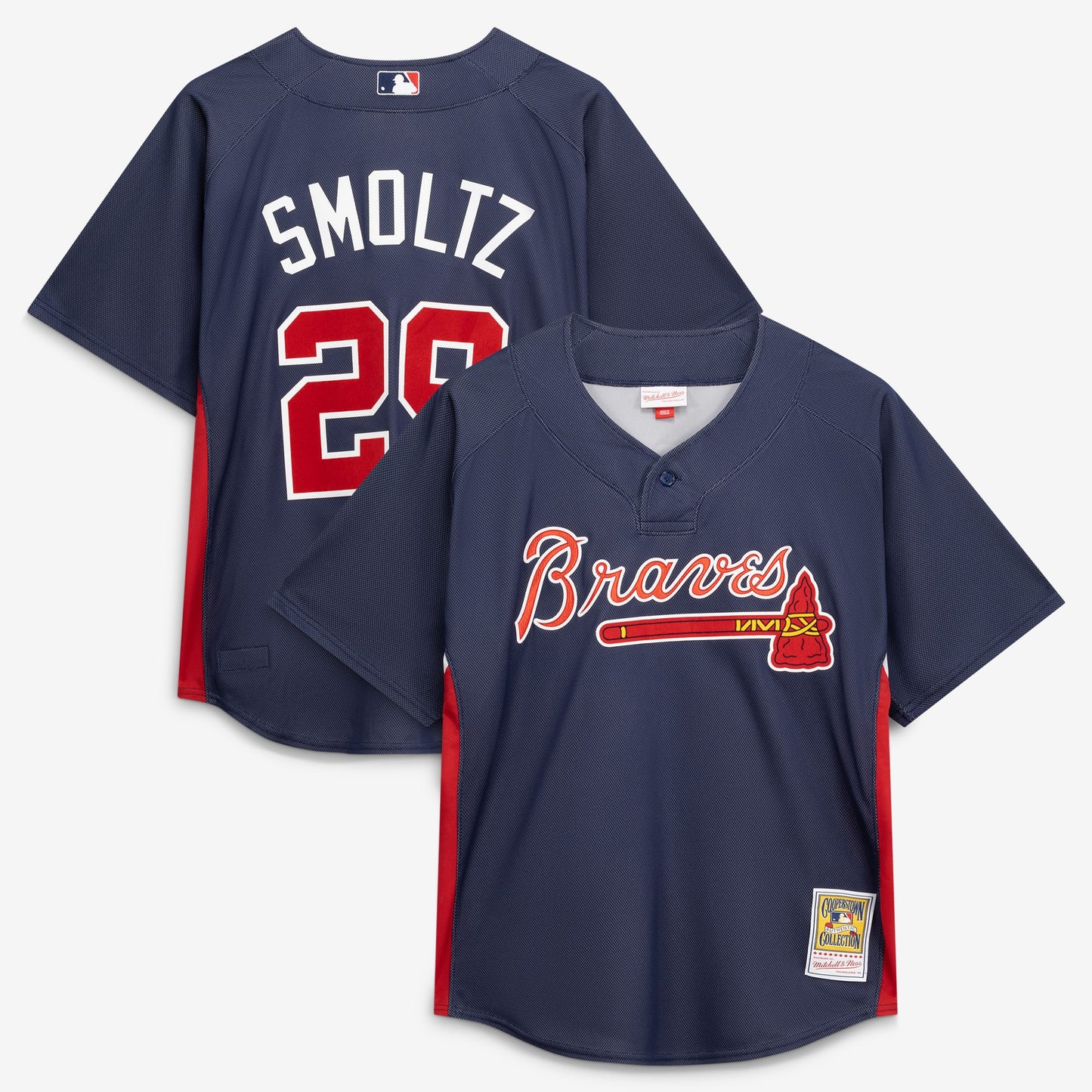 John Smoltz Atlanta Braves M & N Batting Practice Jersey - Navy | Stitched Baseball Jersey TJS0318