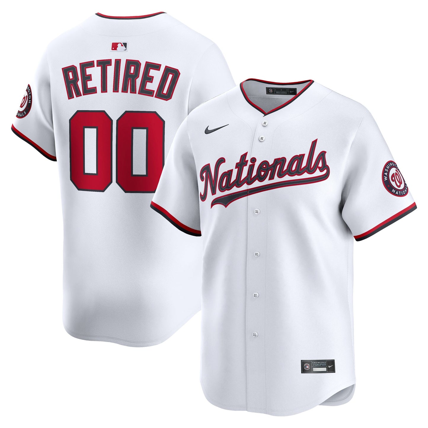 Washington Nationals Home Limited Pick-A-Player Retired Roster Jersey - White | Stitched Baseball Jersey TJS0482