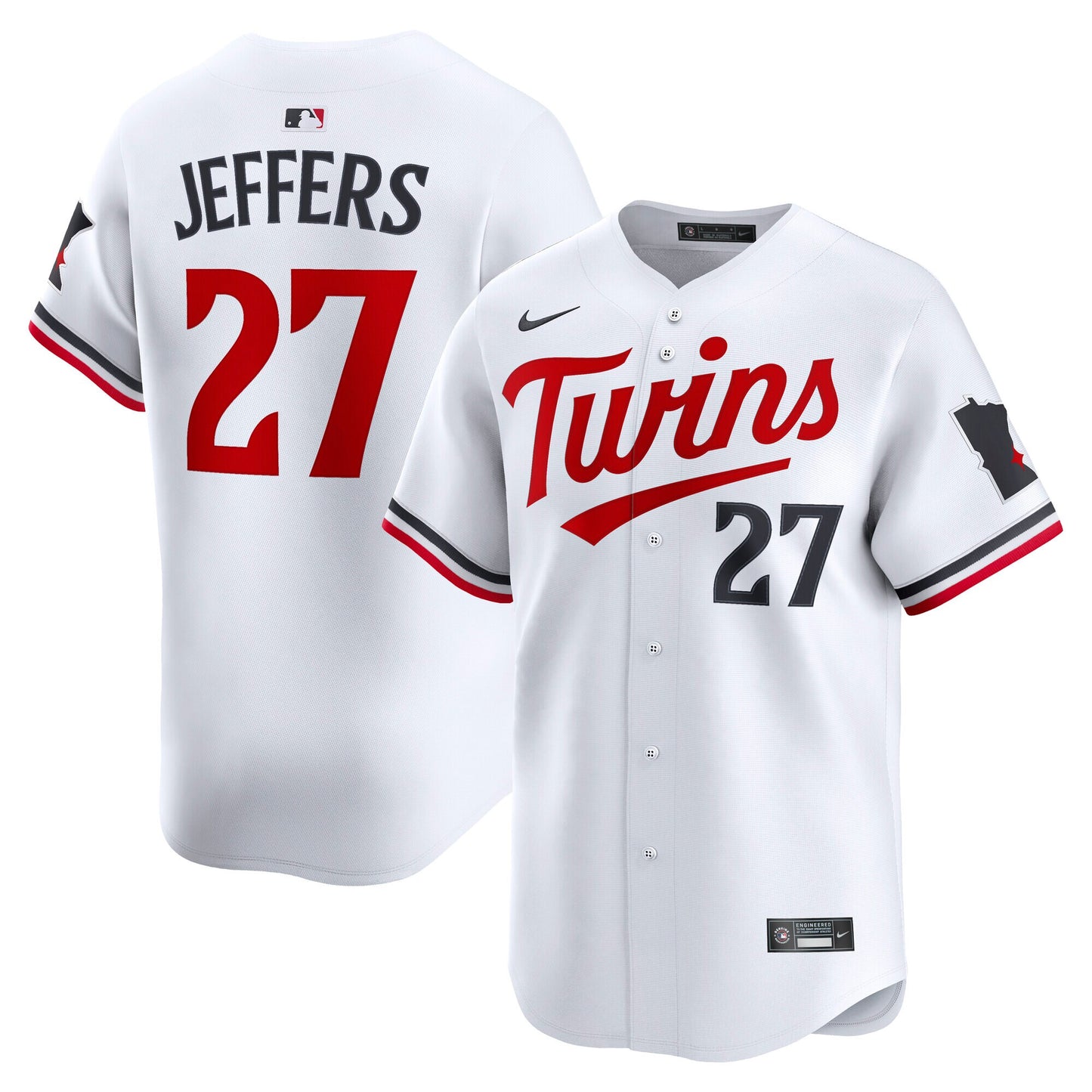 Ryan Jeffers Minnesota Twins Home Limited Player Jersey - White | Stitched Baseball Jersey TJS0305