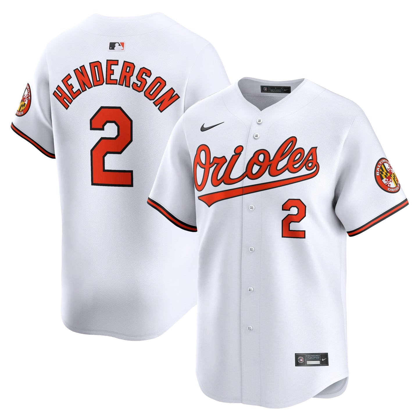Gunnar Henderson Baltimore Orioles Home Limited Player Jersey - White | Stitched Baseball Jersey TJS0414