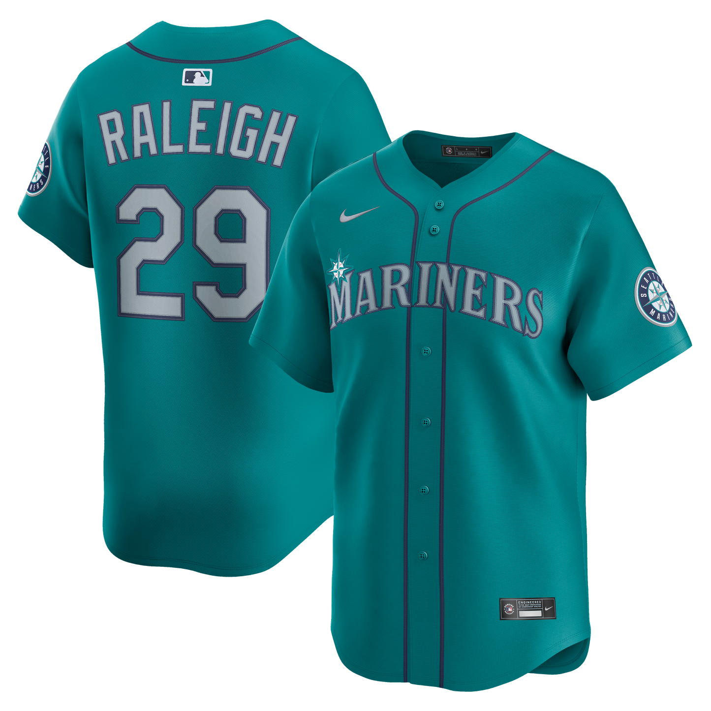 Cal Raleigh Seattle Mariners Alternate Limited Jersey - Teal | Stitched Baseball Jersey TJS0450