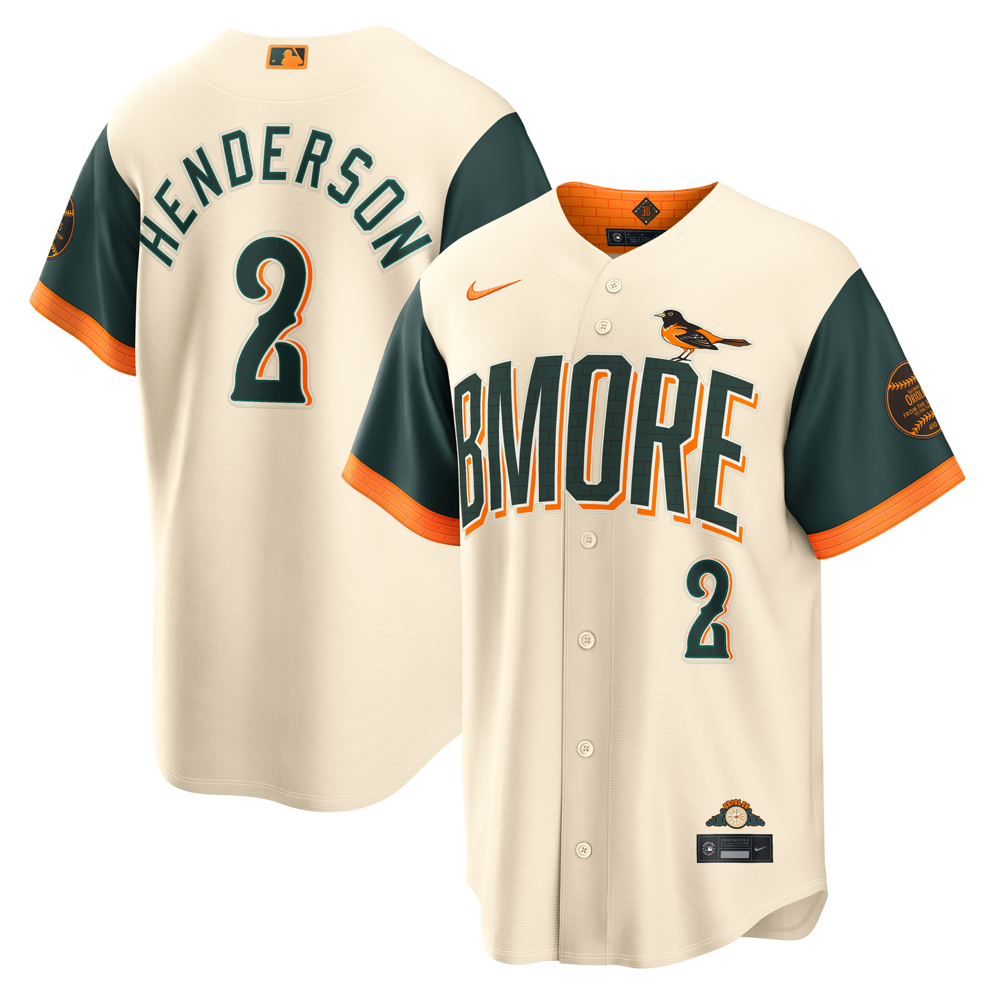 Gunnar Henderson Baltimore Orioles 2026 City Connect Stadium Jersey - Cream | Stitched Baseball Jersey TJS0497