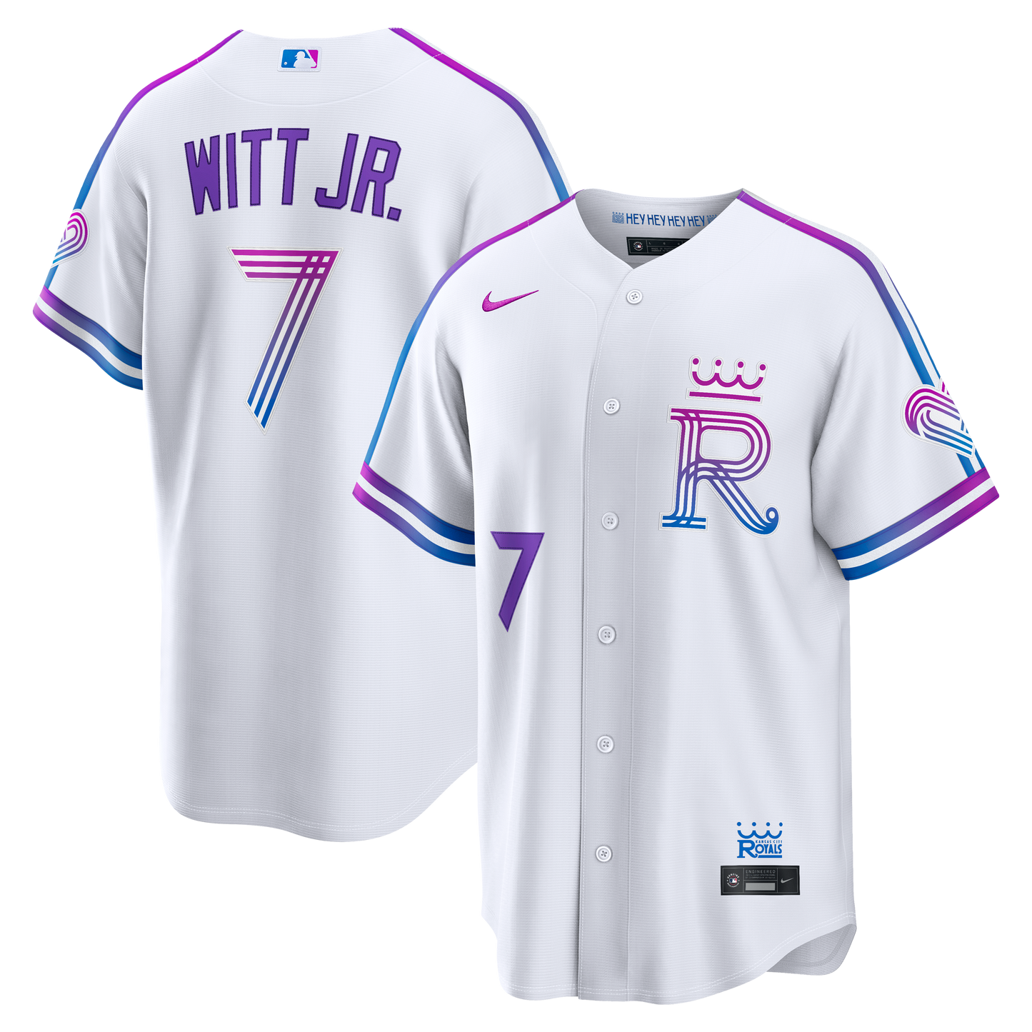 Bobby Witt Jr. Kansas City Royals 2026 City Connect Stadium Jersey - White | Stitched Baseball Jersey TJS0527