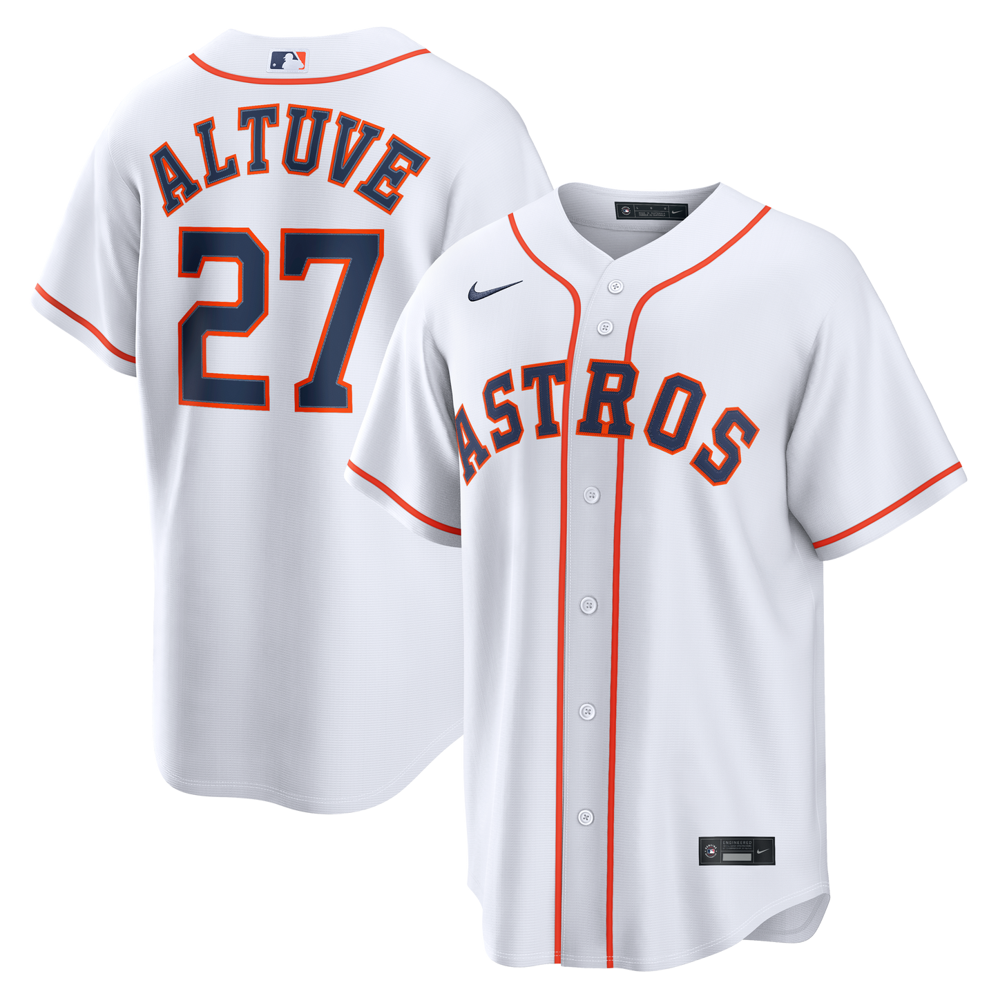 Jose Altuve Houston Astros Home Replica Jersey - White | Stitched Baseball Jersey TJS0578