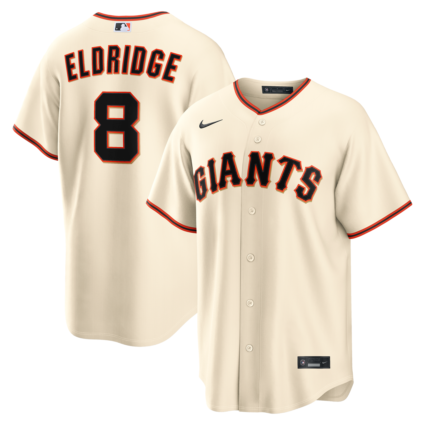 Bryce Eldridge San Francisco Giants Home Replica Jersey - Cream | Stitched Baseball Jersey TJS0540