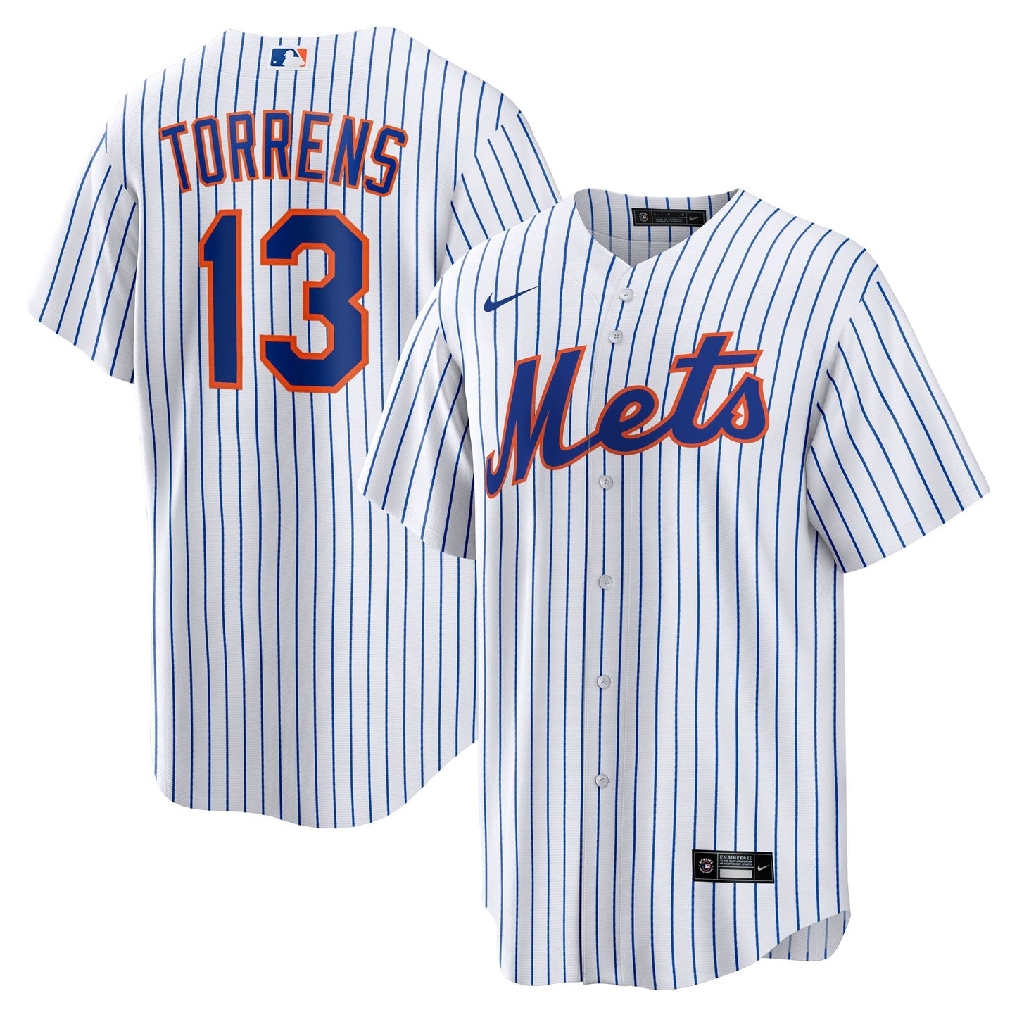 Luis Torrens New York Mets Home Replica Jersey - White | Stitched Baseball Jersey TJS0504