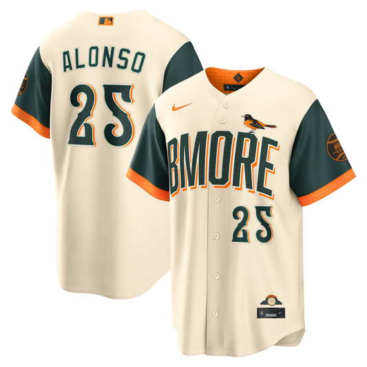 Pete Alonso Baltimore Orioles 2026 City Connect Stadium Jersey - Cream | Stitched Baseball Jersey TJS0583