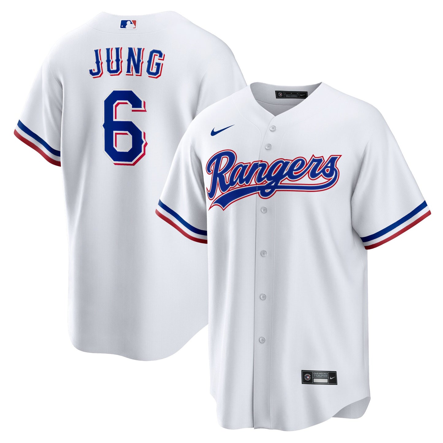 Josh Jung Texas Rangers Replica Player Jersey - White | Stitched Baseball Jersey TJS0738