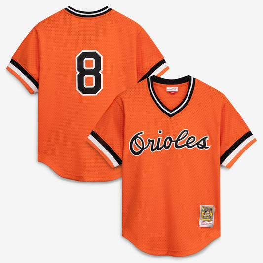 Cal Ripken Jr. Baltimore Orioles M & N Batting Practice Jersey - Orange | Stitched Baseball Jersey TJS0849