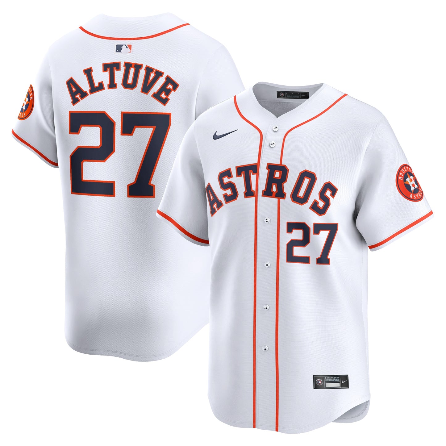 Jose Altuve Houston Astros Home Limited Player Jersey - White | Stitched Baseball Jersey TJS0615