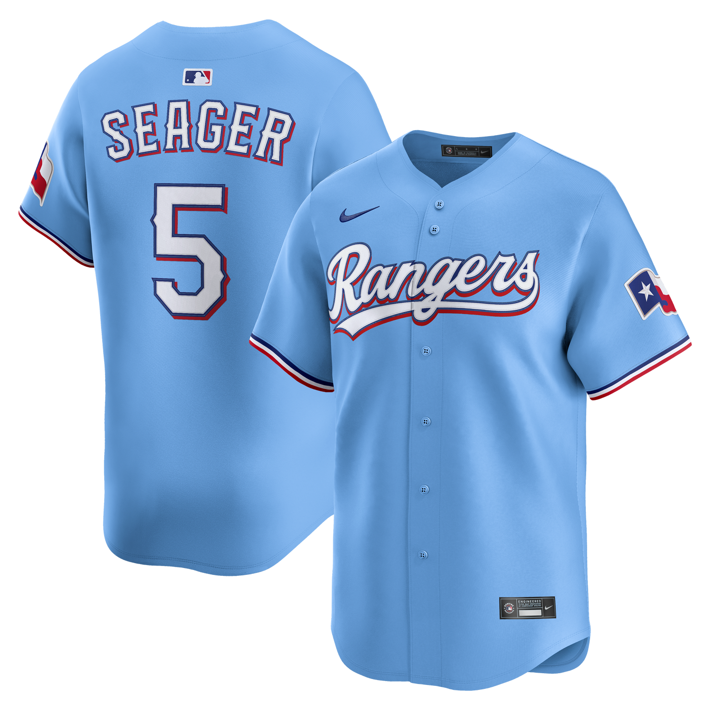 Corey Seager Texas Rangers Alternate Limited Player Jersey - Light Blue | Stitched Baseball Jersey TJS0793