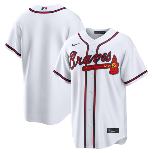 Atlanta Braves Home Replica Jersey - White | Stitched Baseball Jersey TJS0966