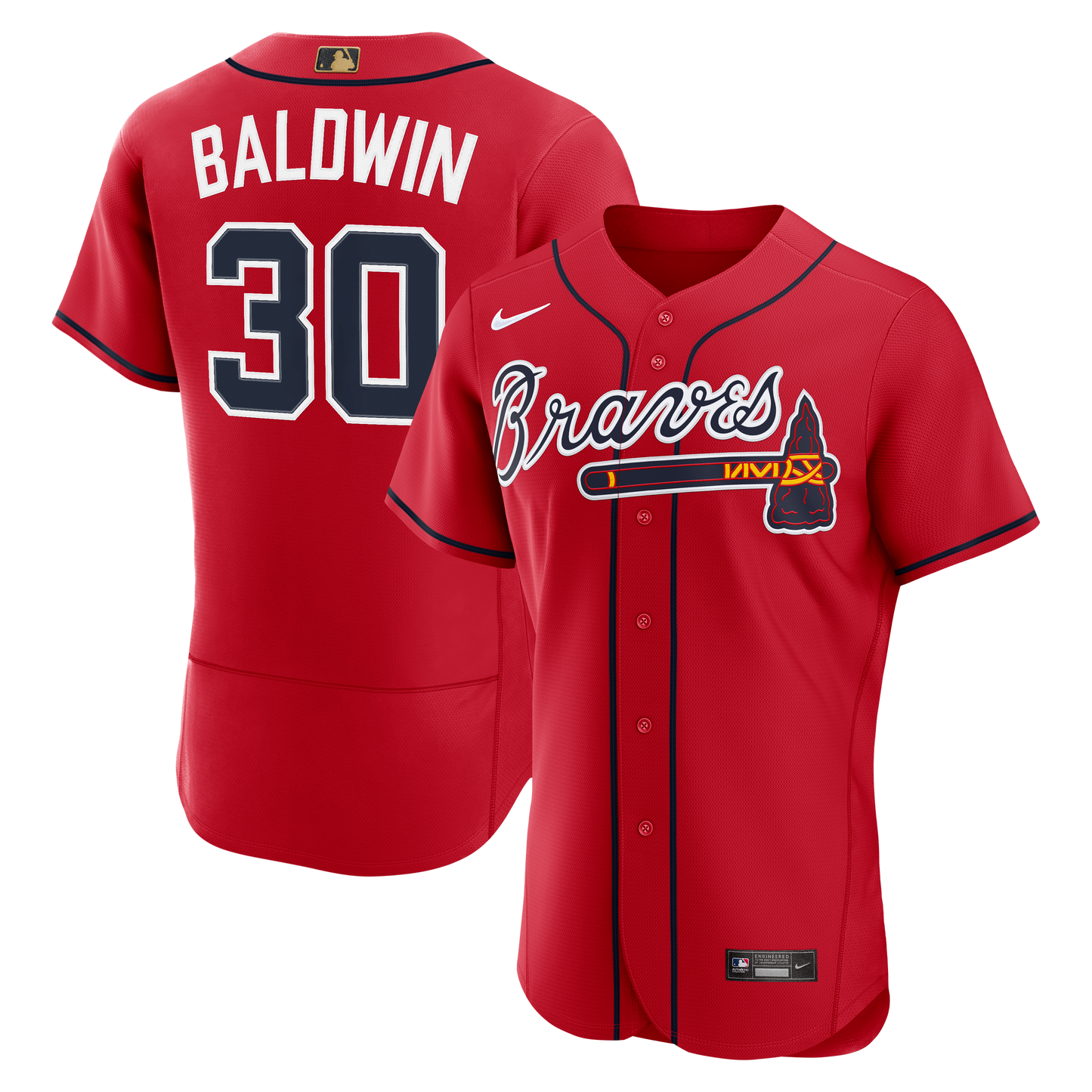 Drake Baldwin Atlanta Braves Awards Jersey - Red | Stitched Baseball Jersey TJS0670