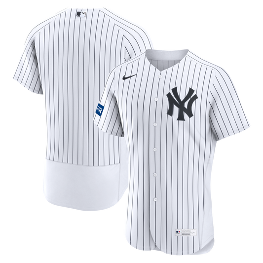 New York Yankees Home Sponsor Patch Jersey - White | Stitched Baseball Jersey TJS0958